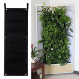 New 6 Pockets Black Hanging Vertical Wall Garden Planter Flower Planting Ba