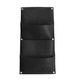 New 4 Pockets Black Hanging Vertical Wall Garden Planter Flower Planting Ba