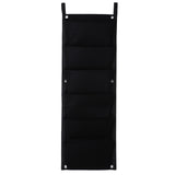 New 6 Pockets Black Hanging Vertical Wall Garden Planter Flower Planting Ba